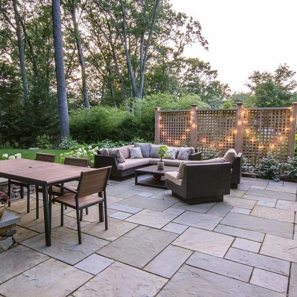 Outside area with chairs and table