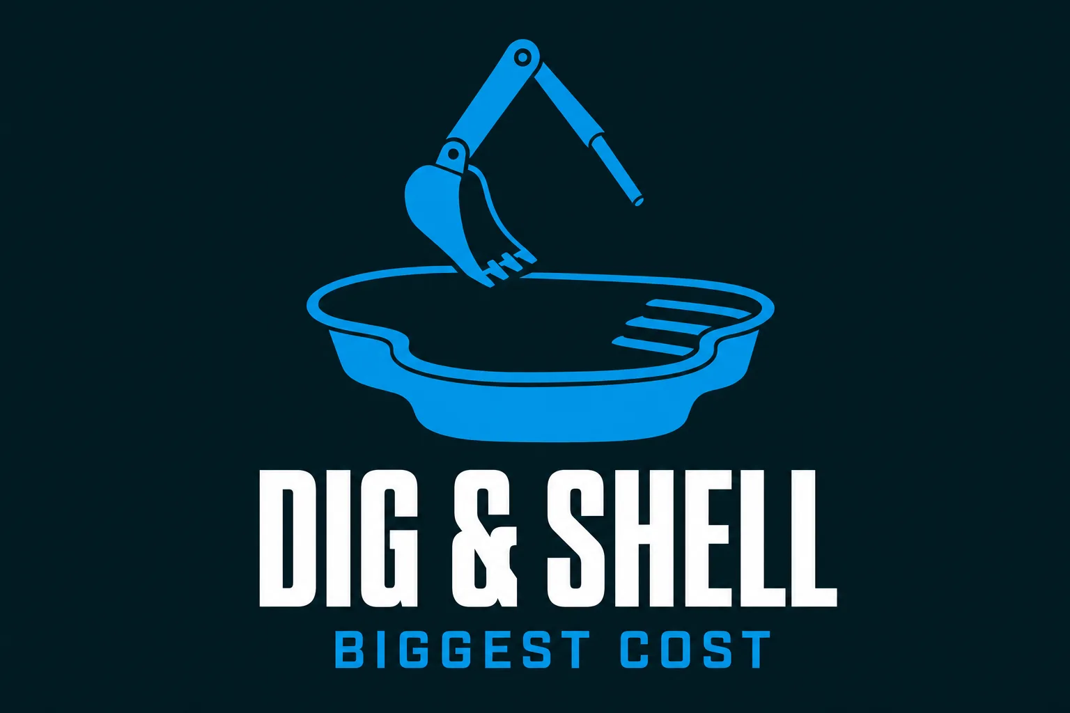 Stat card highlighting that excavation and the pool shell are usually the biggest cost of a pool build